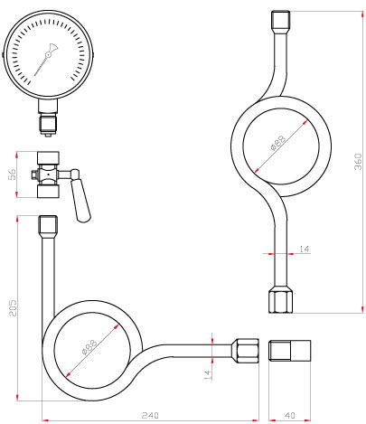 Схема монтажа манометра ТМ-210